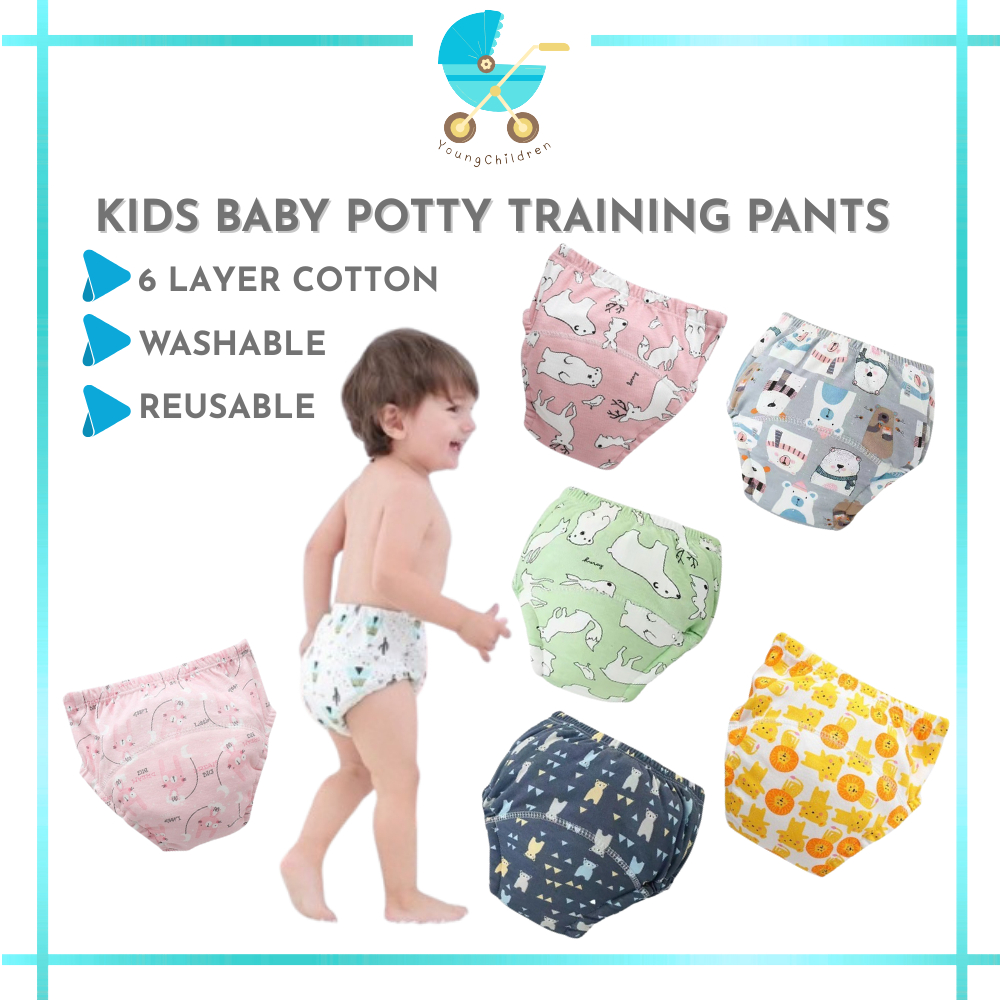 👖 Seluar Potty Training Kids Baby Potty Training Pants xxl/xxxl Washable DiaperPotty Training Pants Kids Potty Pants 尿布裤