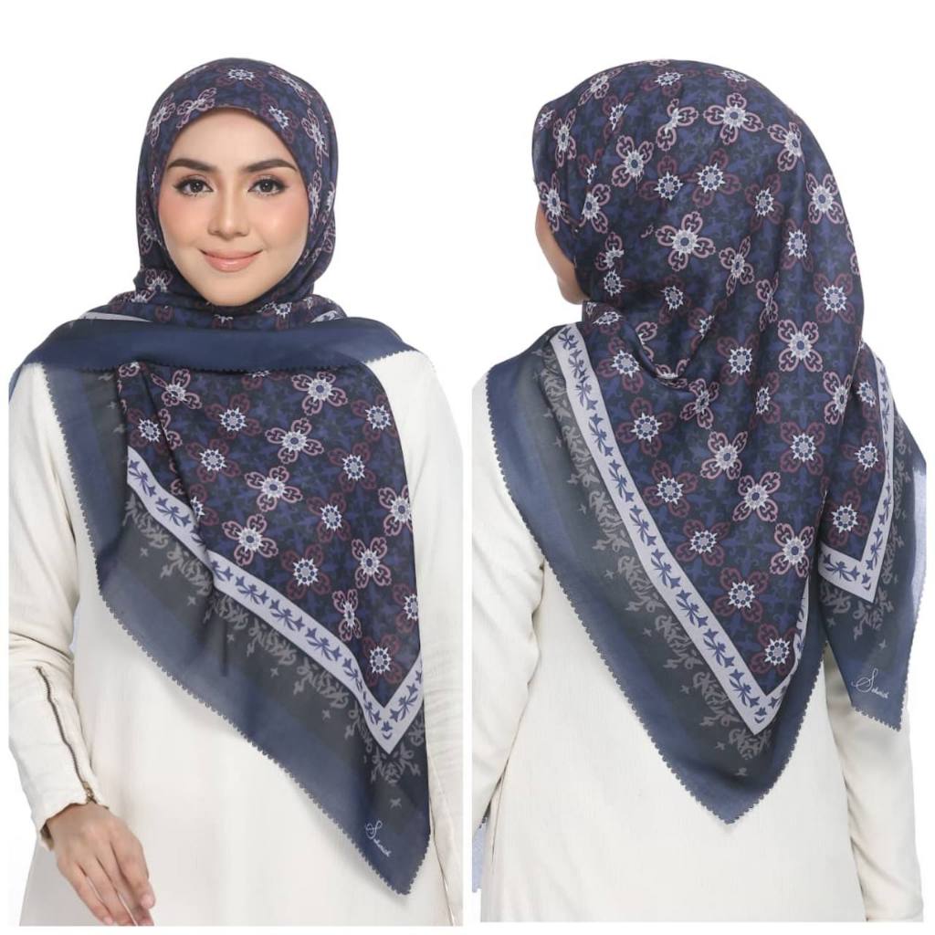 Tudung Bawal Cotton Premium Printed Bidang 50 (LASER CUT)
