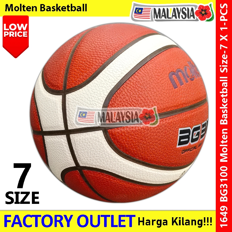 Molten BG3100 FIBA Size 7 Basketball Men's Basketball Bola Keranjang #1649 #BG3100 #Molten #FIBA #比赛
