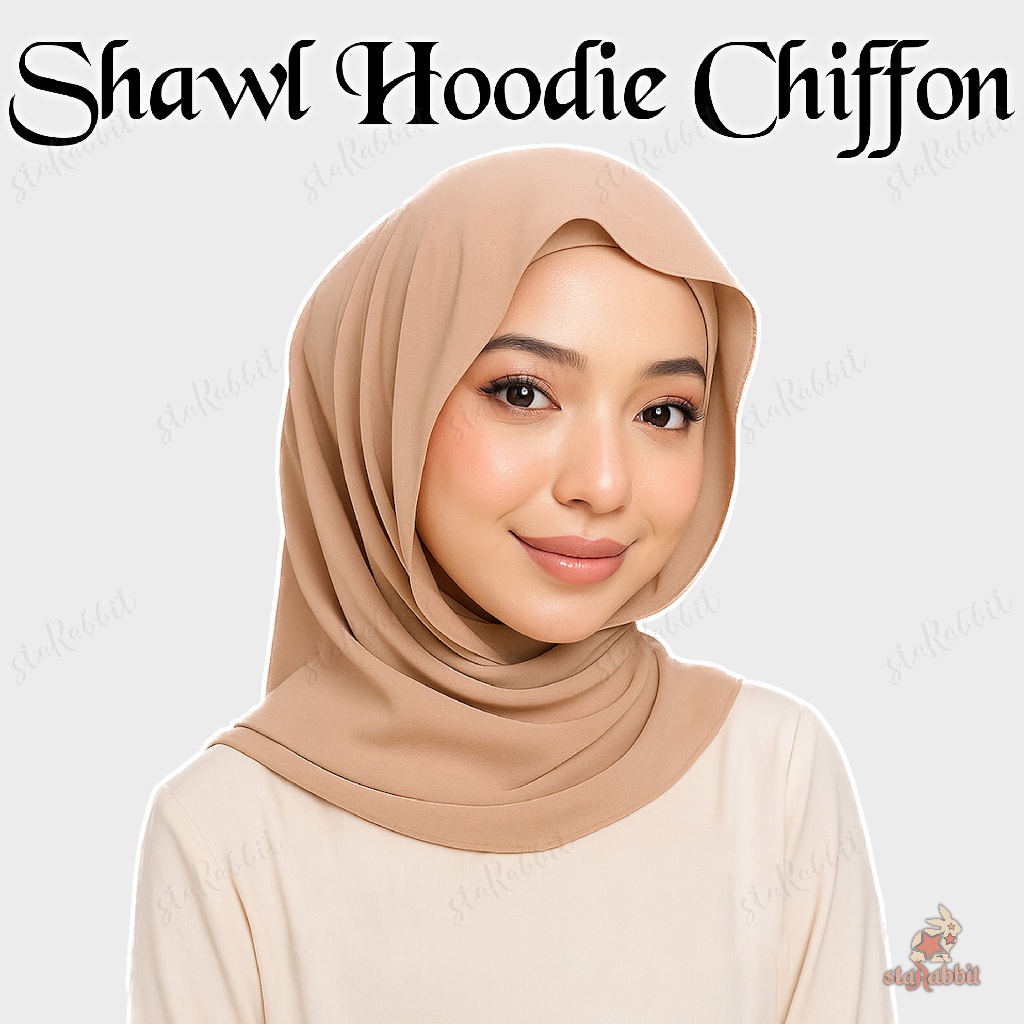 Shawl Hoodie Chiffon Instant Baby Seam Modest Scarf