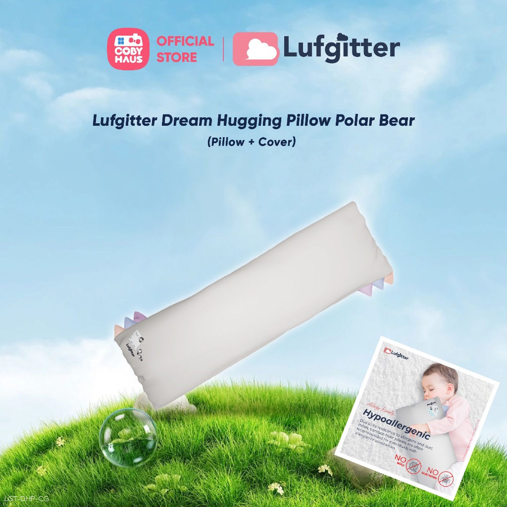 LUFGITTER Pillow Baby Pillow Breathable Bamboo Pillow baby Kids Dream Hugging Pillow (Pillow+Cover)