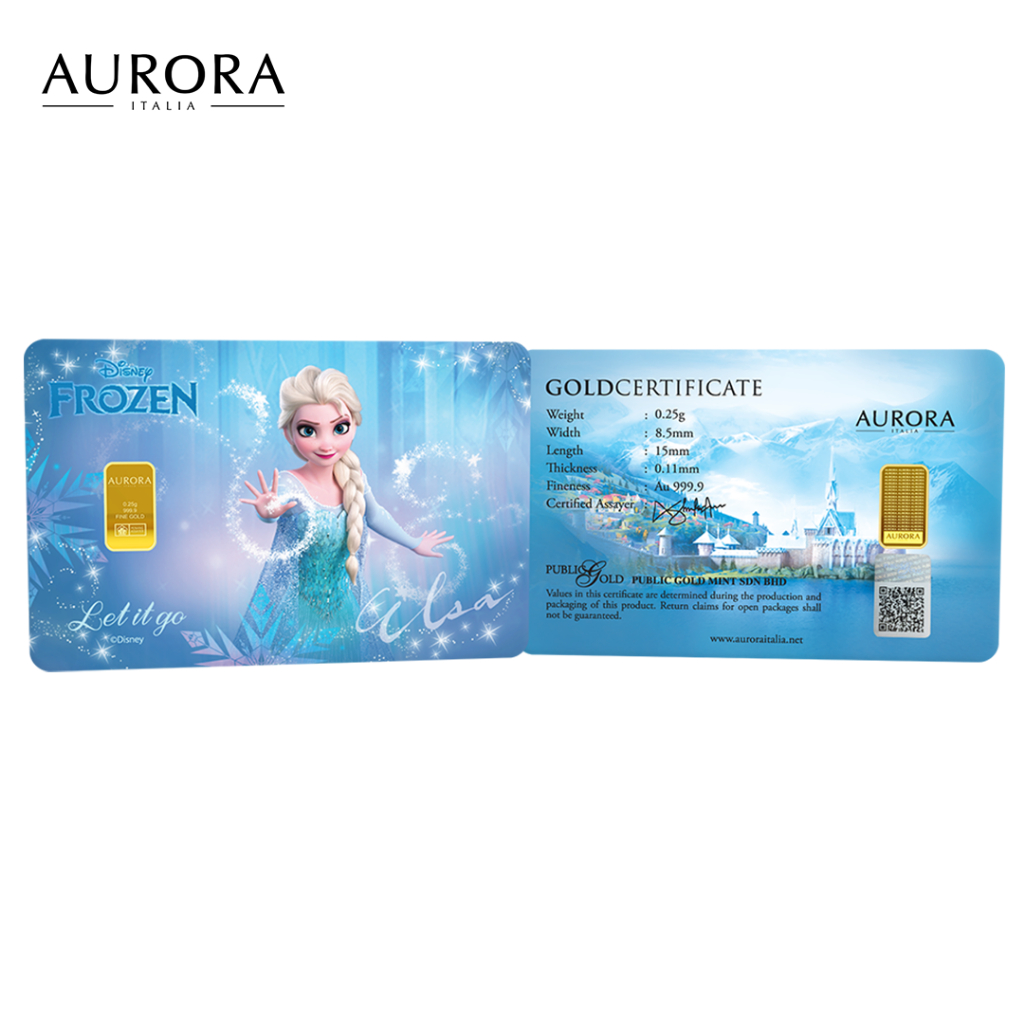 [CHRISTMAS] DISNEY X AURORA ITALIA (0.25g) 999.9 Princess Series Limited Edition Gold&hellip;