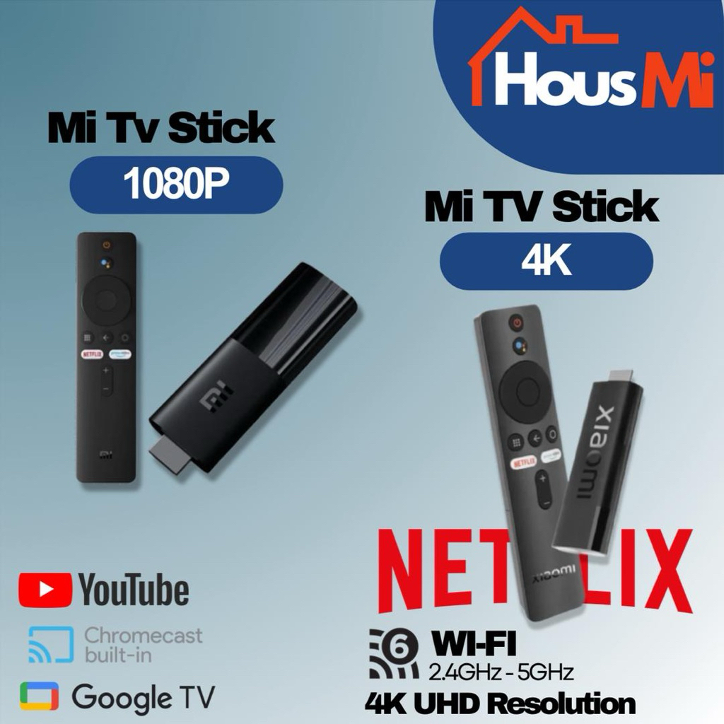 Xiaomi TV Stick 1080P | 4K | (2nd Gen) Portable Streaming Android - Netflix Youtube