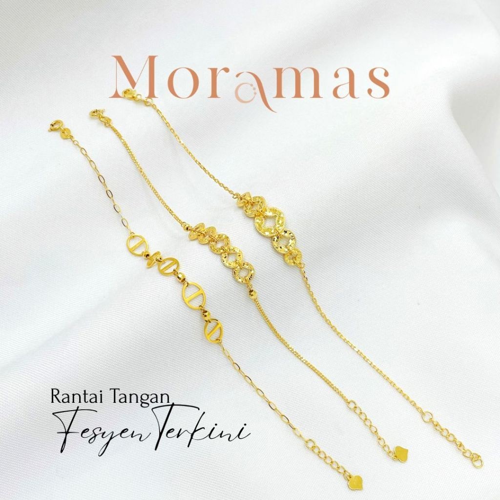 Moramas FASHION Bracelet 916 Gold/ Rantai Tangan FESYEN Emas 916 / 时尚手链916金