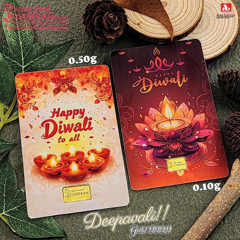 KEDAI EMAS ROSMERAH 999.9 GOLD BAR HAPPY DIWALI 2025