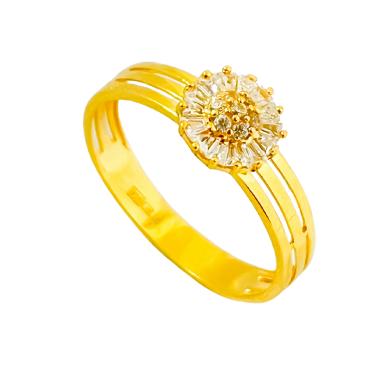 MASDORA KL Cincin Fesyen Mini Matahari 3 Layer (S) [U] (EMAS 916) Wedding