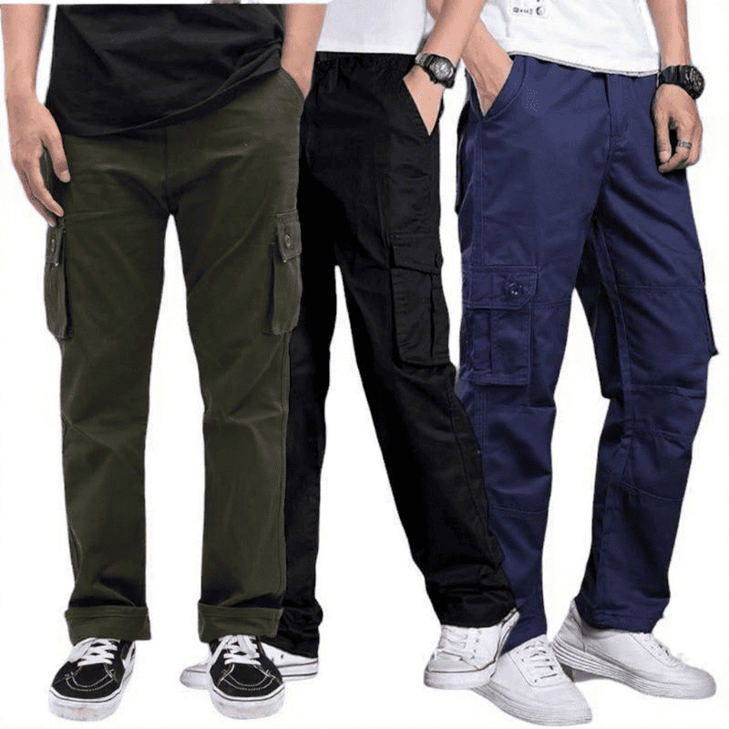 ??Premium Cargo Pants 6-Pocket ??| Straight Leg | Seluar Cargo Berkualiti Tinggi | Kain Getah Selesa & Tahan Lama