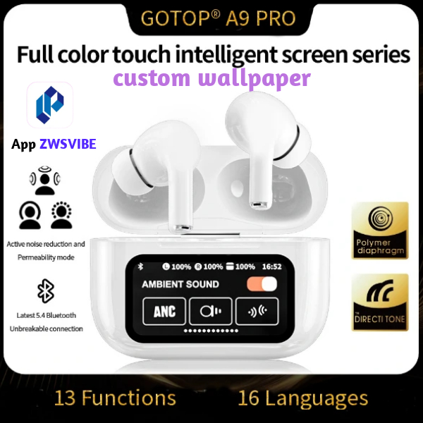 GOTOP GTP-A9 PRO Earbud Earphones Wireless Bluetooth TWS 5.4 Headset ANC / ENC Noise Reduction Earbuds gaming earbud