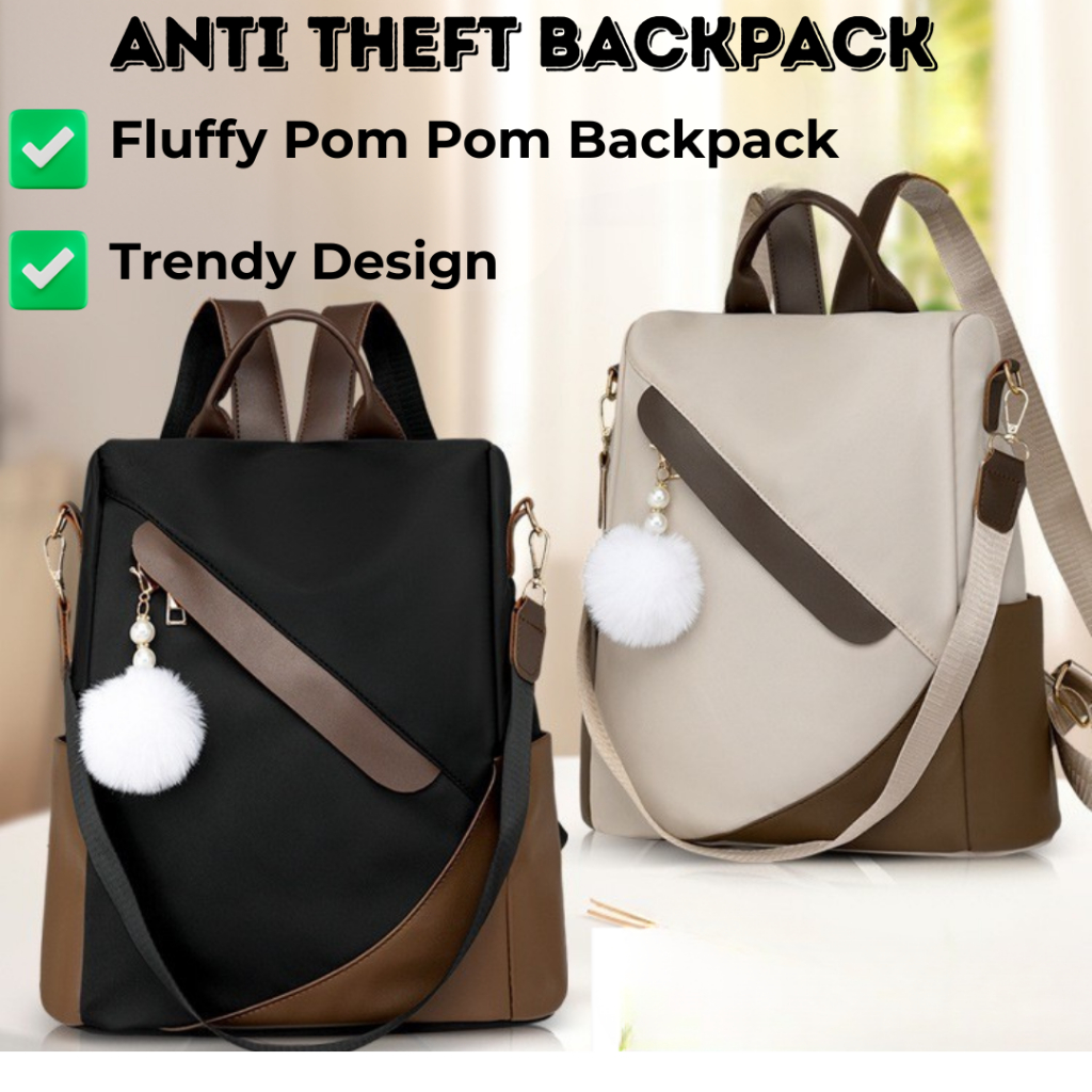 Backpacks Women Anti Theft Women Trendy Nylon Backpack Water-Resistant Secure Travel & Work Bag