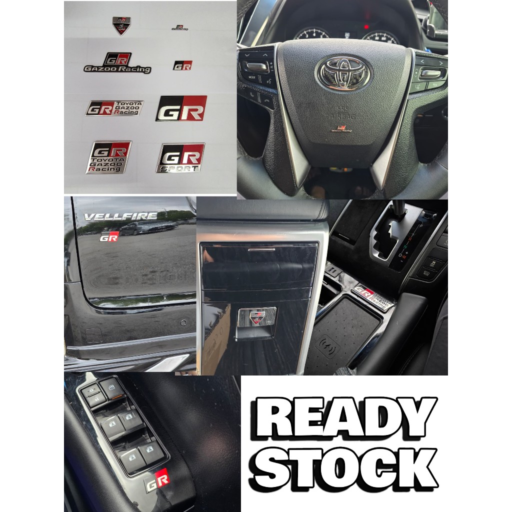 emblem gr sport universal plat stering dashboard toyota vios gr hilux gr wish caldina alphard vellfire voxy camry altis