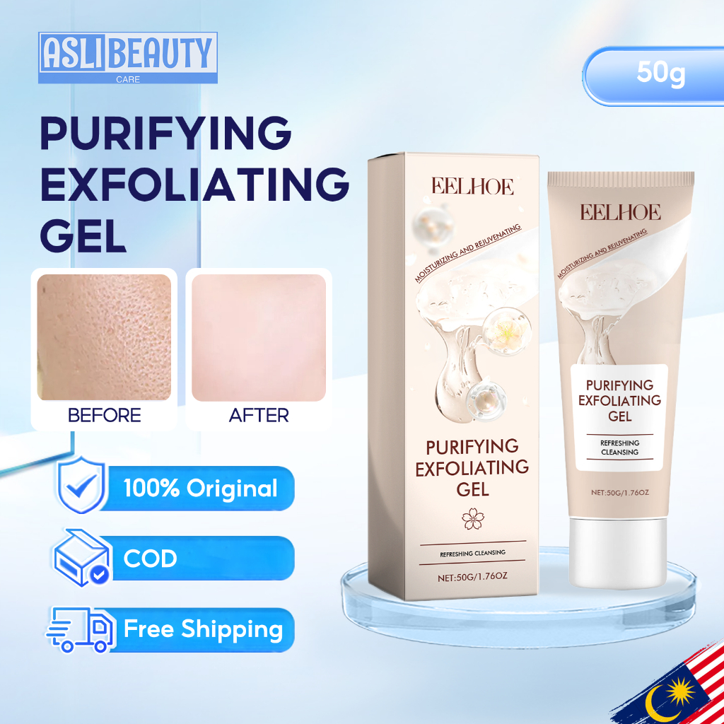 EELHOE Exfoliating Scrub Gel Deep Cleansing Pores Refreshing Dead Skin Removal Scrub 50g
