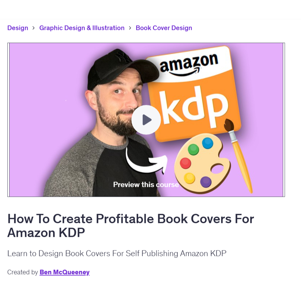 [Video Course] How To Create Profitable Book Covers For Amazon KDP | KDP Video Course | KDP eBook | Ai Book