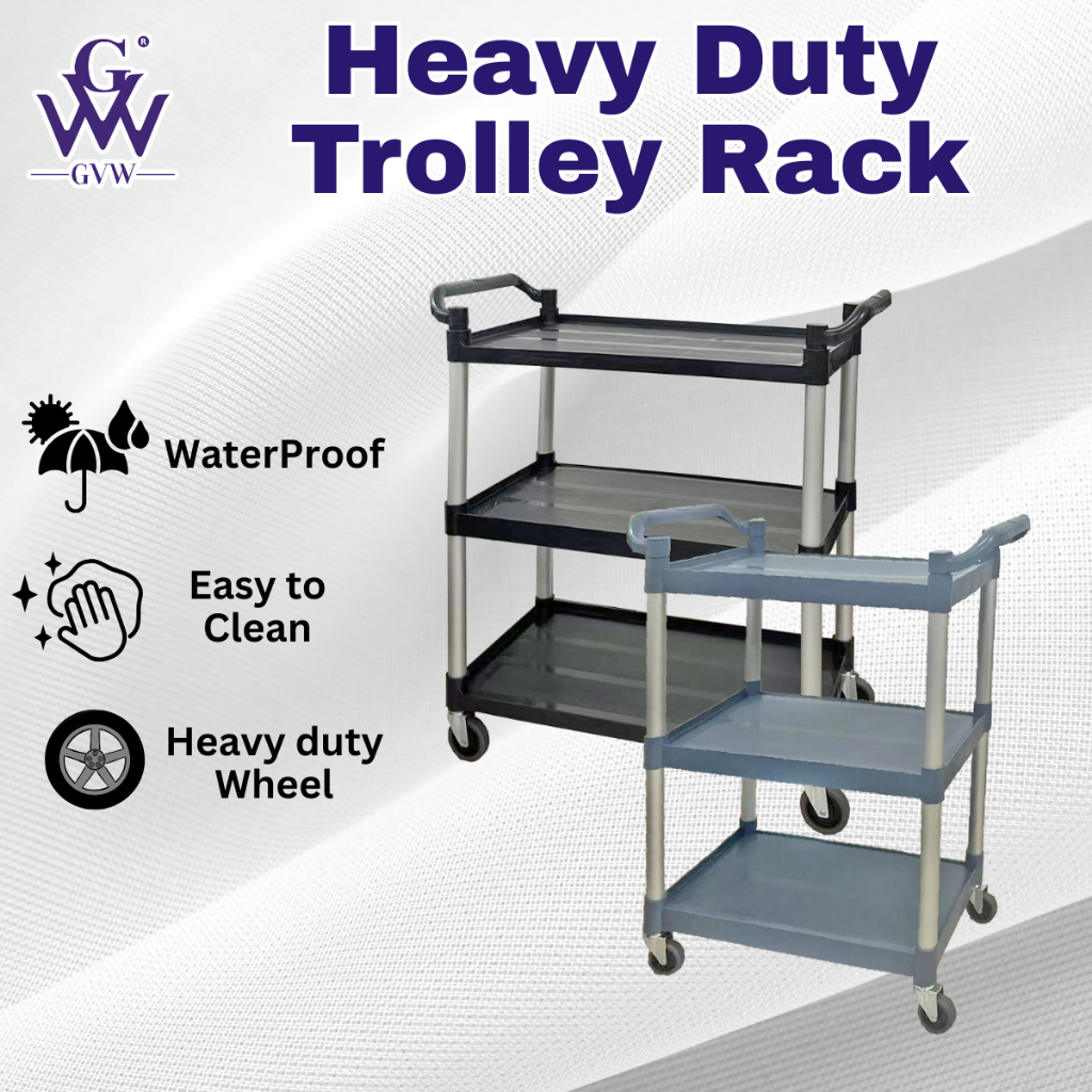 GVW Trolley Heavy Duty Trolley Rack Tray Troili Barang Roda Troli Beroda Rubbish Bin Trash Bin Troli