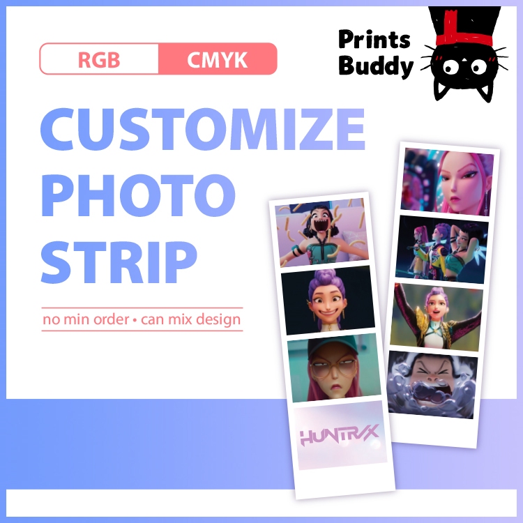 [Print-Own-Design] Photostrip Custom Printing / Photo Booth Strip / K-pop Fan Project / Couple Gift