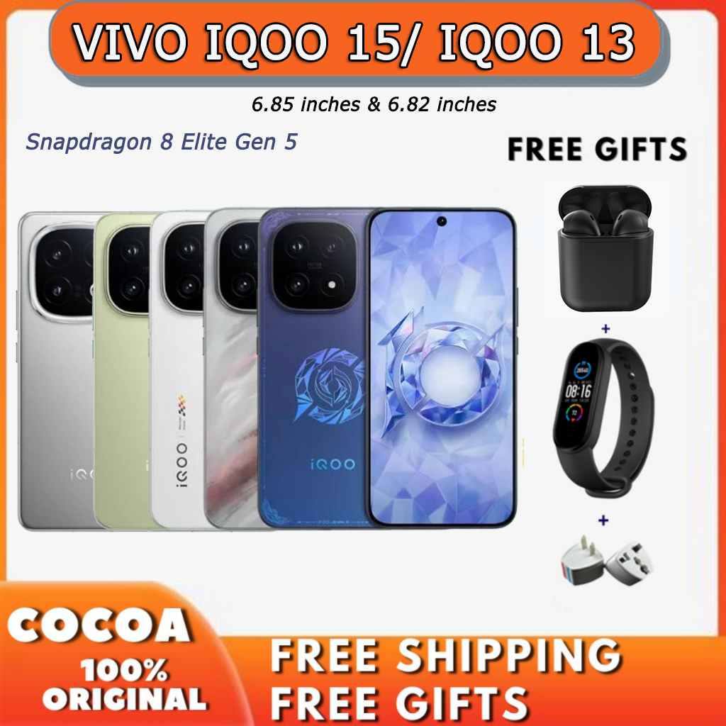 【New】VIVO IQOO 15 / VIVO iQOO 13 6.82 inches 6150 mAh Snapdragon 8 Elite (3 nm) 120W Charging Dual Sim Smart phone