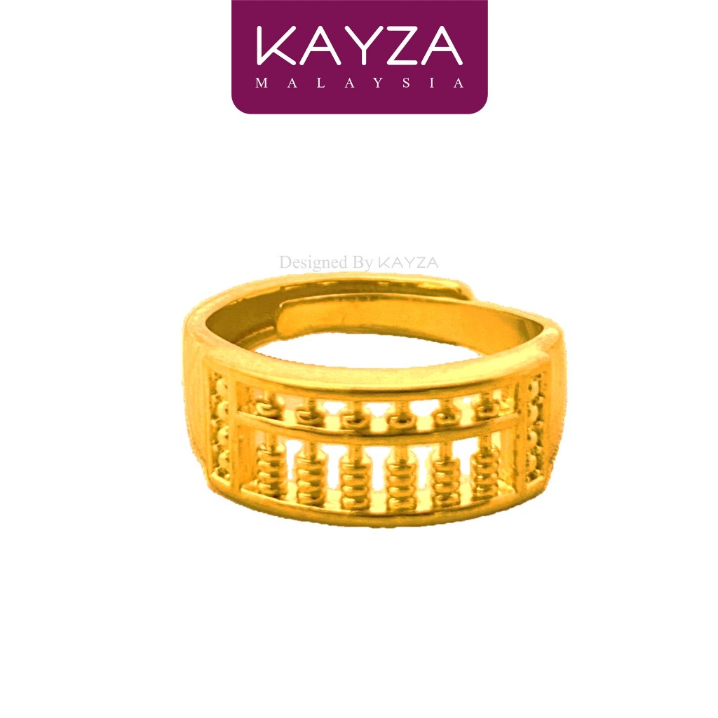 18R (3.7g) KAYZA Lucky Abacus Ring Handcrafted Designs in Vietnamese Emas