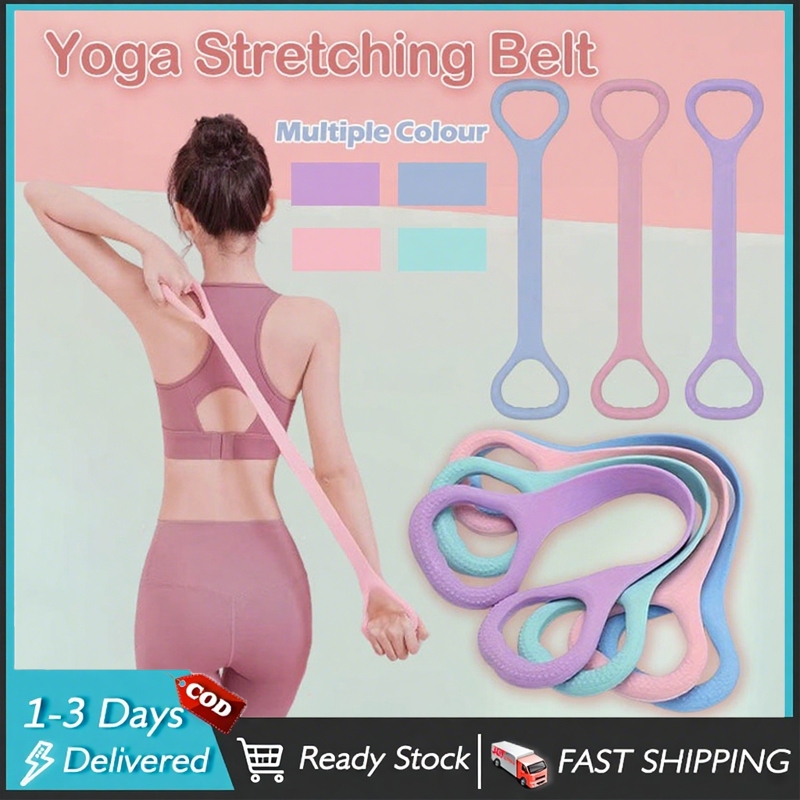 Women's Yoga Stretching Belt Multi-Functional Stretch Elastic Band Back Silicone Tension Belt