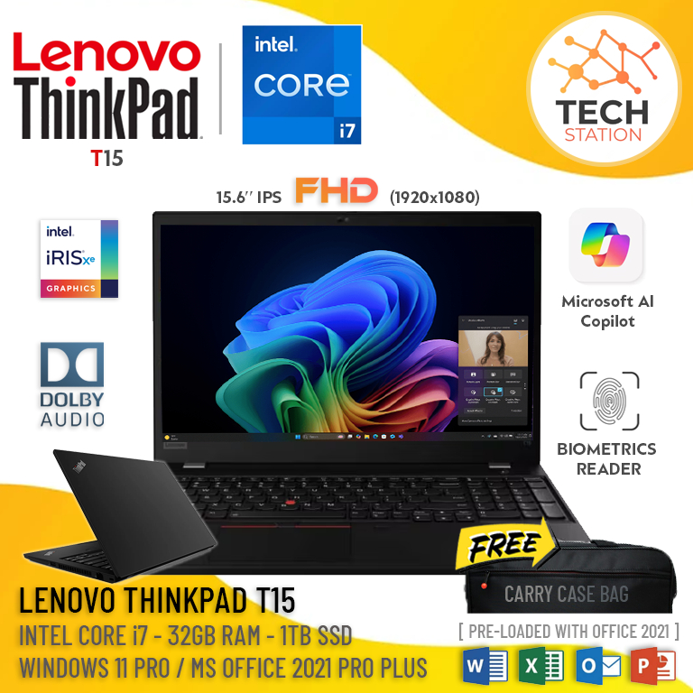 ThinkPad T15 Gen2 i7/32GB/1TBSSD/バッグ付 Lenovo Thinkpad T15 Gen