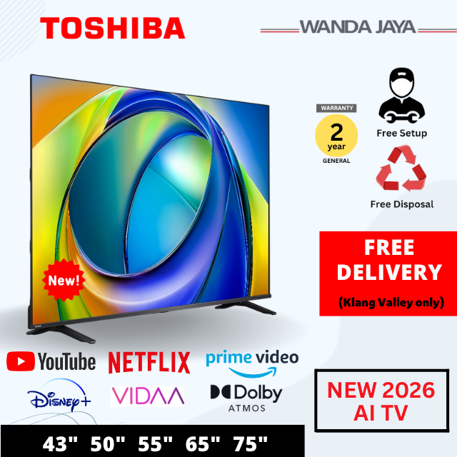 [NEW LAUNCH] Toshiba 43/ 50/ 55/ 65/ 75 inch 4K UHD Smart TV / Dolby Atmos / Regza Engine / Television - E330RP