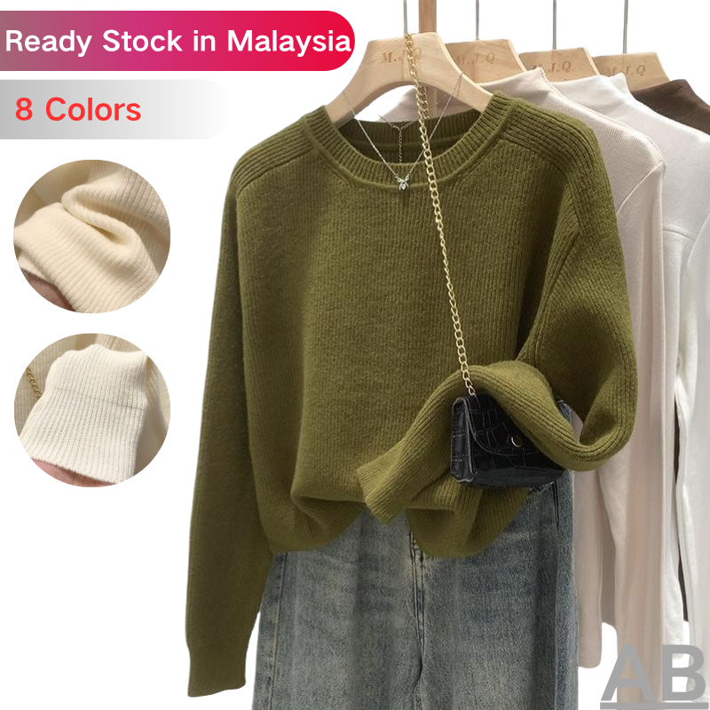 ?AB? [ready stock] baju perempuan style knitwear women sweater office&casual Tops korean style