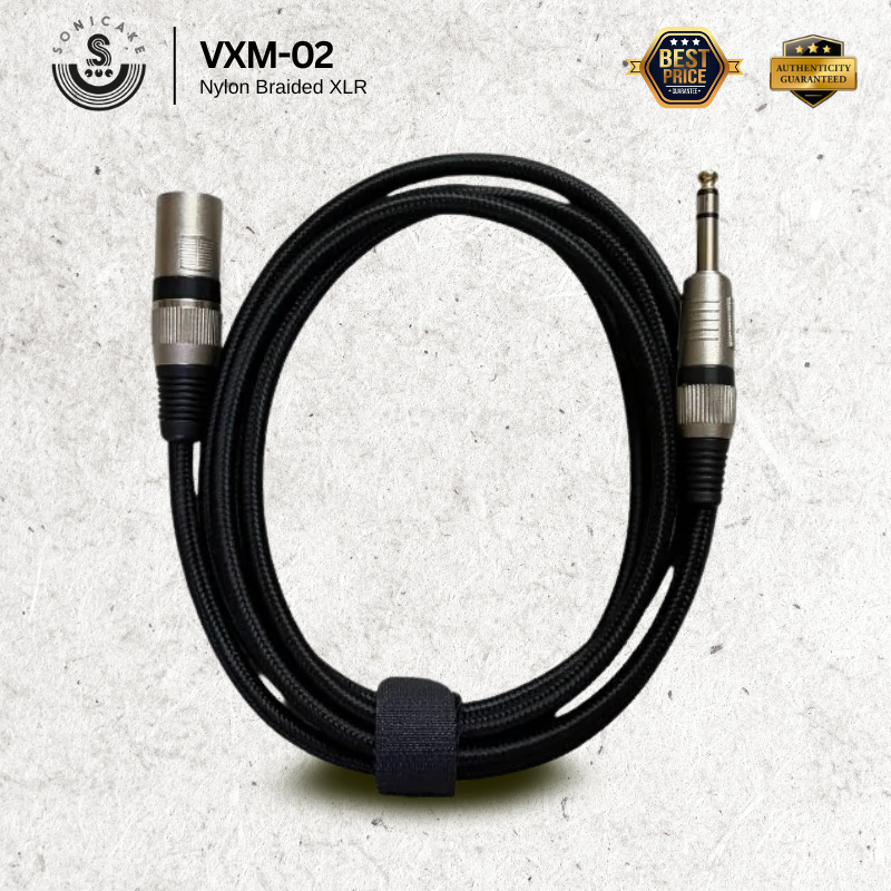 SONICAKE XLR Male to 1/4-Inch TRS Male Cable, Gold Plated High Fidelity, Eliminate Noise Microphone Cable