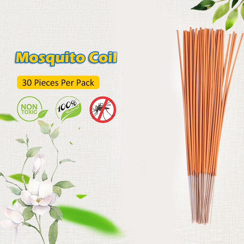 Ready Stock Ubat Nyamuk Killer Non Toxic 100% Organic Repellent Mosquito Killer Sticks Outdoor Camping Fishing