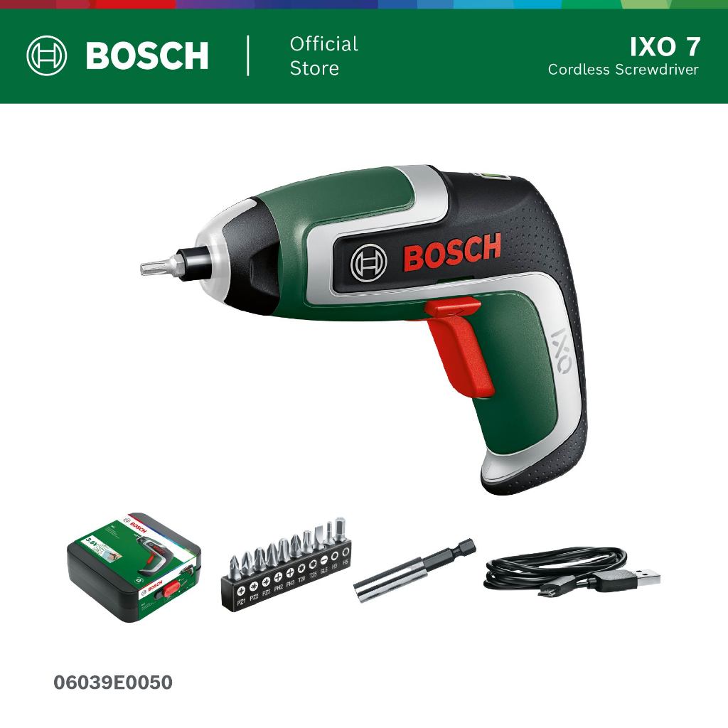 BOSCH 3.6V IXO 7 Cordless Screwdriver - 06039E0050