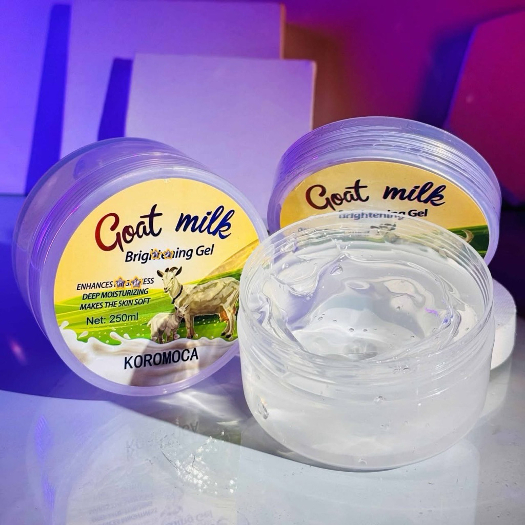 KOROMOCA BRIGHTENING MOISTURIZING SOOTHING GEL | VITAMIN C BRIGHTENING GEL | GOAT MILK | CAMEL MILK | AVOCADO | RICE