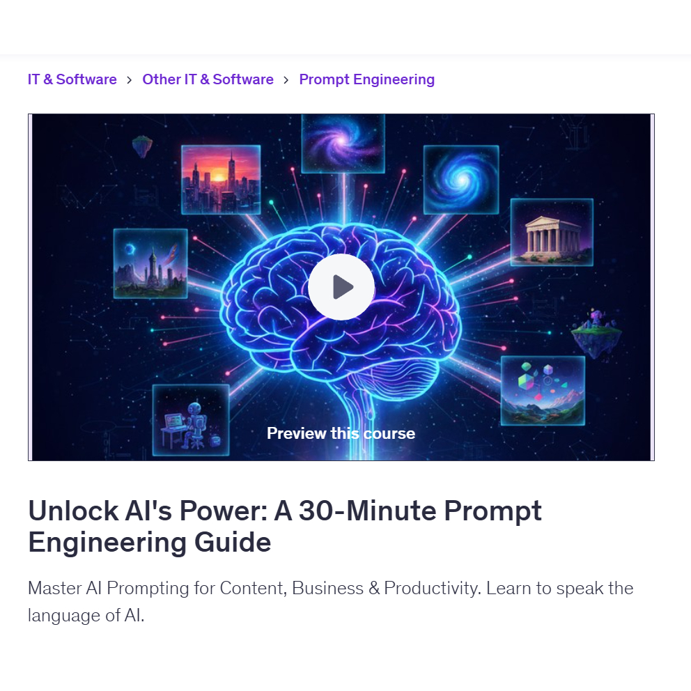 Ai Prompt Video Course-Unlock AI's Power: A 30-Minute Prompt Engineering Guide | Learn AI Prompt Video Lessons