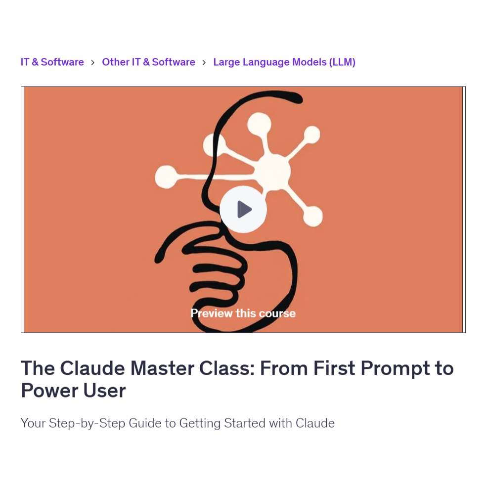 Ai Prompt Video Course-The Claude Master Class: From First Prompt to Power User | Learn AI Prompt Video Lessons