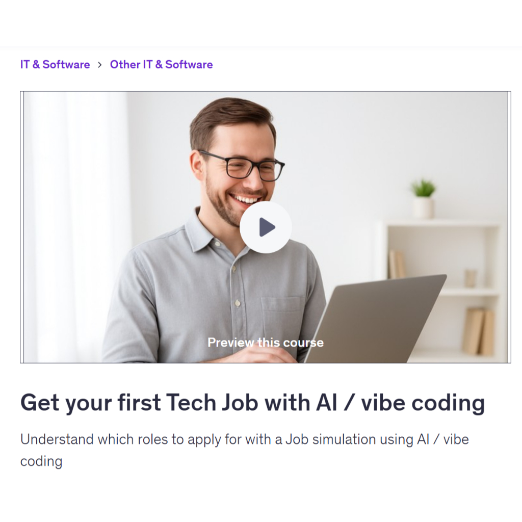 Vibe Coding Video Course- Get Your First Tech Job With Ai / Vibe Coding | Coding With Ai Coding Video Lessons