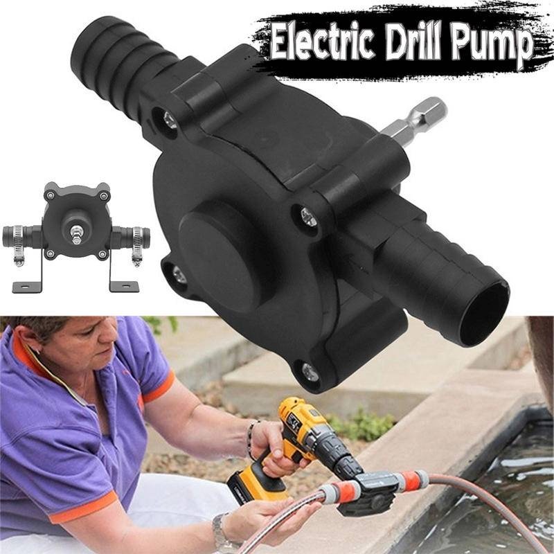 Portable Electric Drill Pump Diesel Oil Fluid Water Pump Hand Self-priming Liquid Transfer Pumps