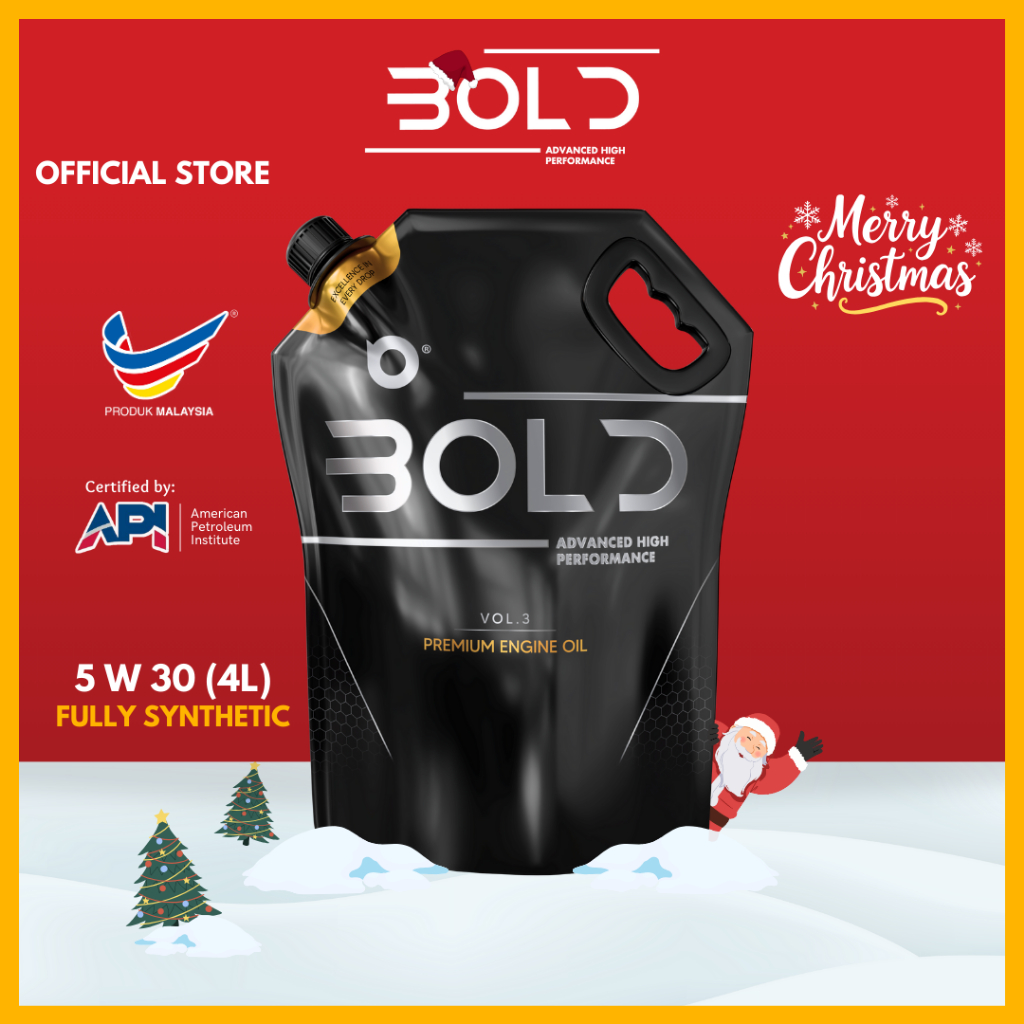 BOLD SIRIM 5w30 3L / 4L Fully Synthetic SP Engine Oil Car 5w-30 Minyak Hitam Enjin Kereta Honda Perodua Proton Toyota