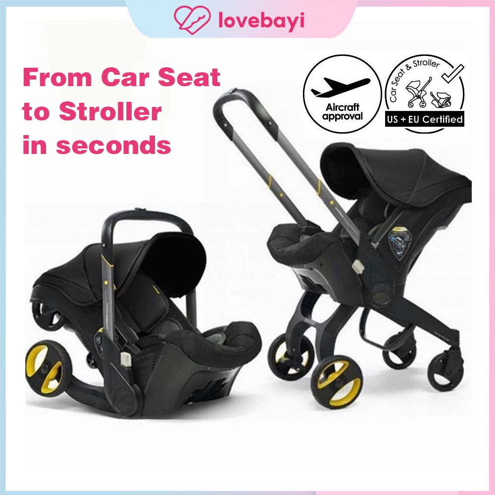 Infant Car Seat Stroller 4in1 Multi-function Baby Stroller|Carseat|Carrier&Foldable Travel Portable 2Way Facing Stroller