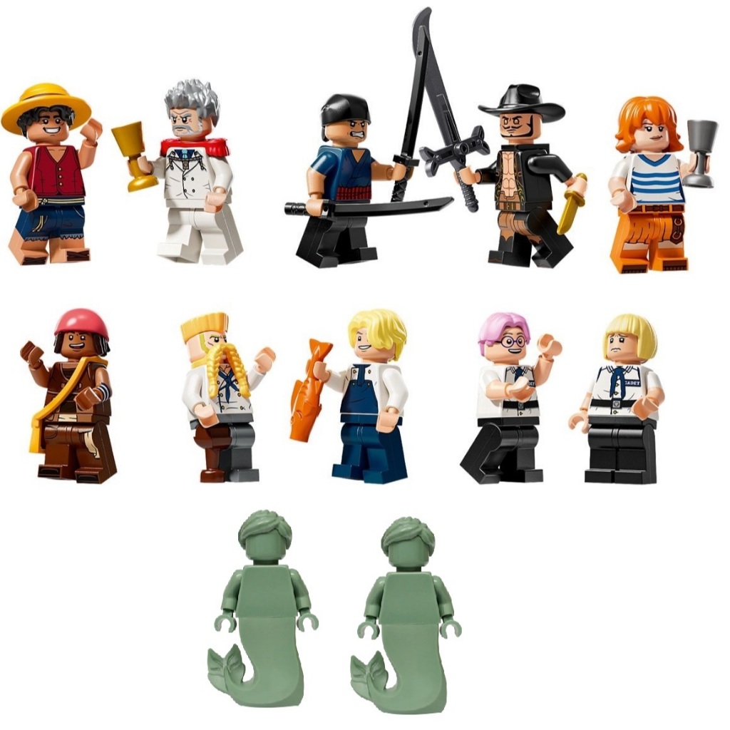 LEGO 75640 One Piece The Baratie Floating Restaurant 12 x Minifigure & Accessories ONLY (Split Set) NO BUILDING