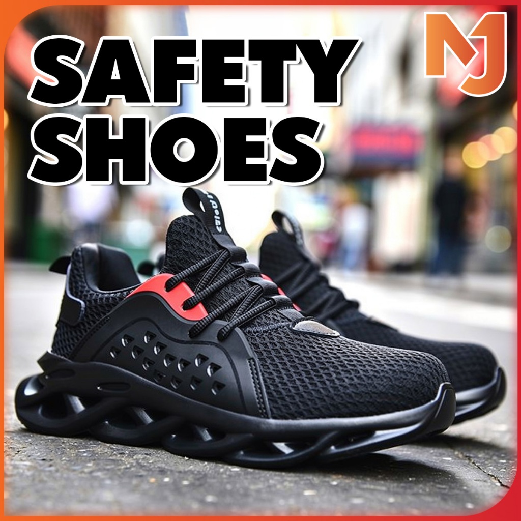 McJoden -AUGUSTINE Men Outdoor Steel Toe Cap Military Safety Shoes Safetly Boots Kasut Kerja