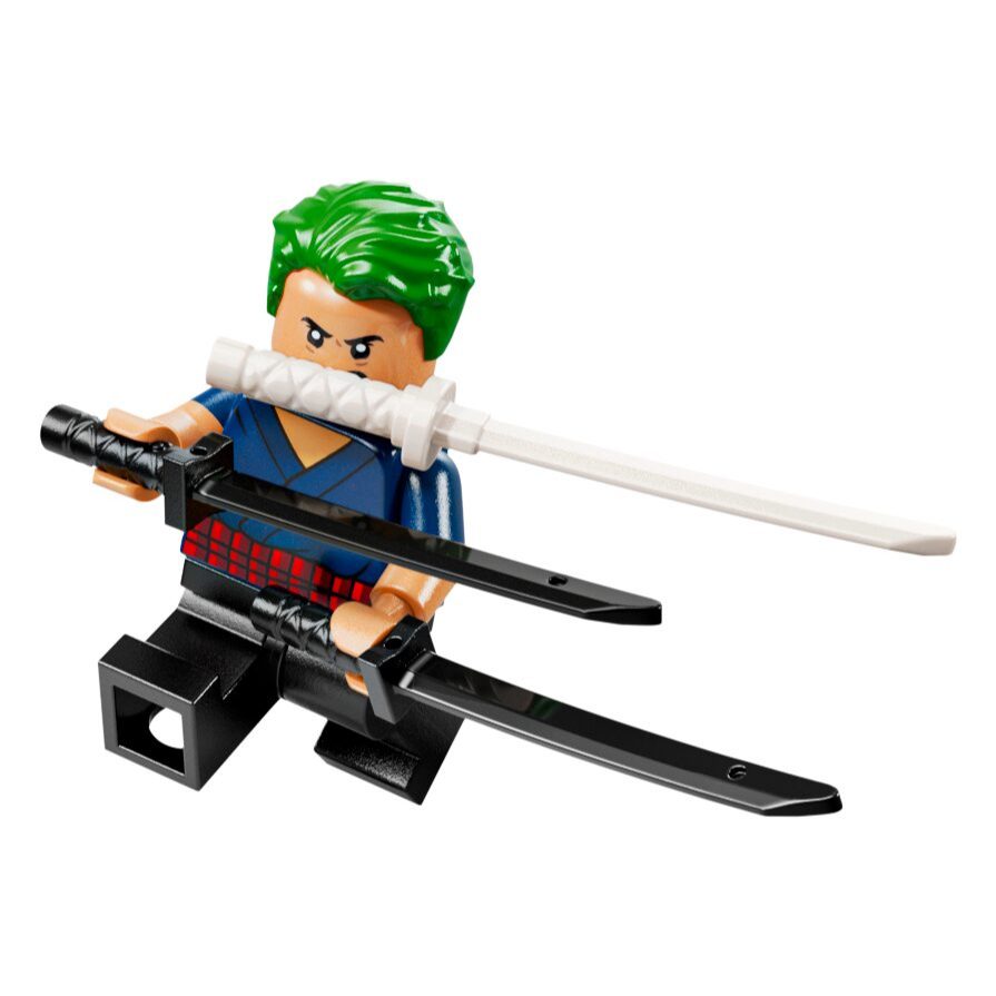 LEGO OP006 One Piece 75640 : Roronoa Zoro - Dark Blue Shirt, Hair and Come with Bandana