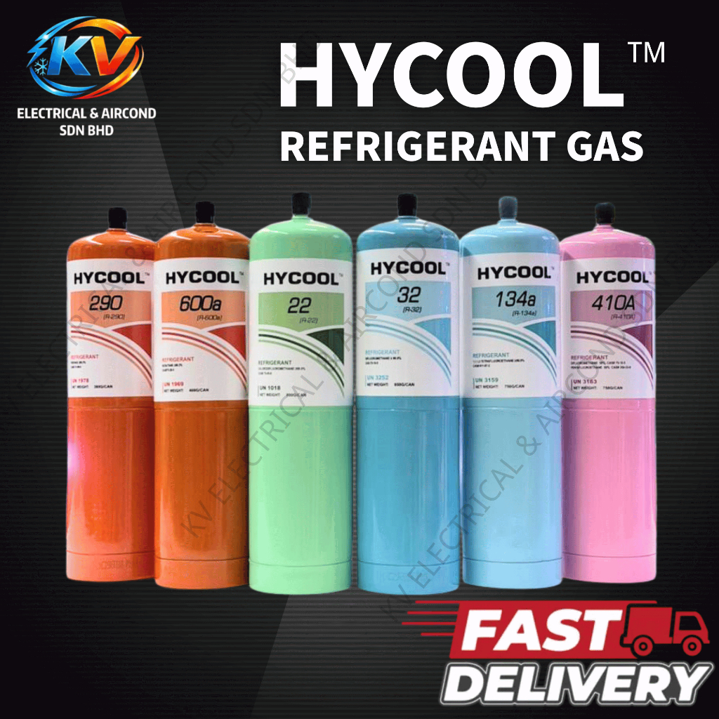 [SABAH ONLY] HYCOOL REFRIGERANT GAS FOR AIRCOND USE/REFRIGERATOR USE/CAR AIRCOND USE/R32/R22/R134A/R290/R410A/R600A