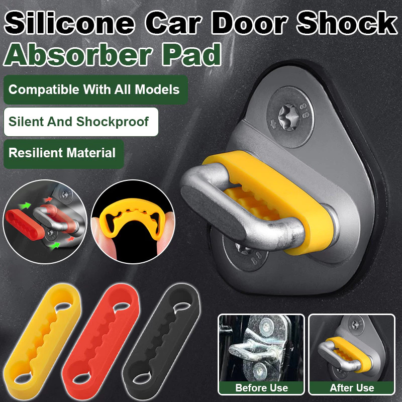 4pcs Car Door Lock Sound Shock-absorbing DamperCar Door Shock Absorbers Cushioning Pad/thickened Silicone Bumper Strip