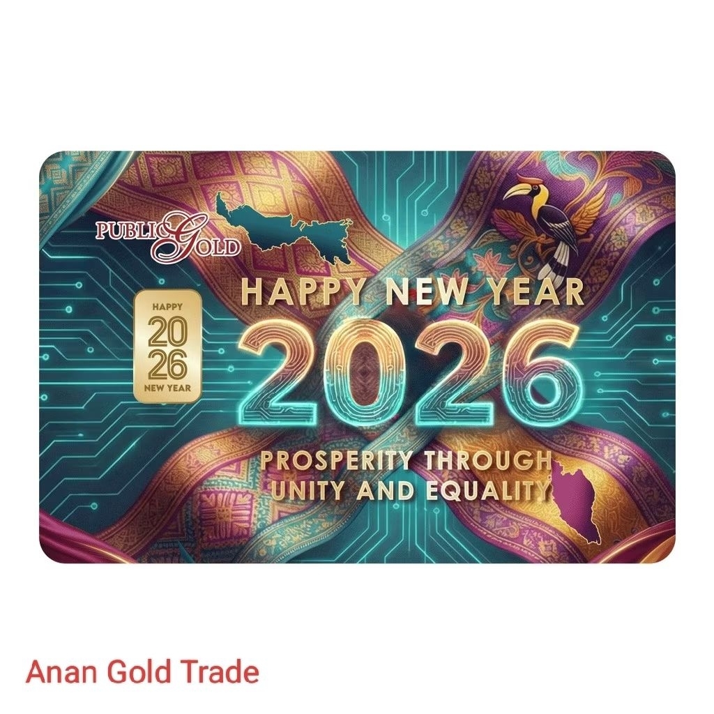 Public Gold PG 1g Bar Happy New Year 2026 (Au 999.9) (NEW)