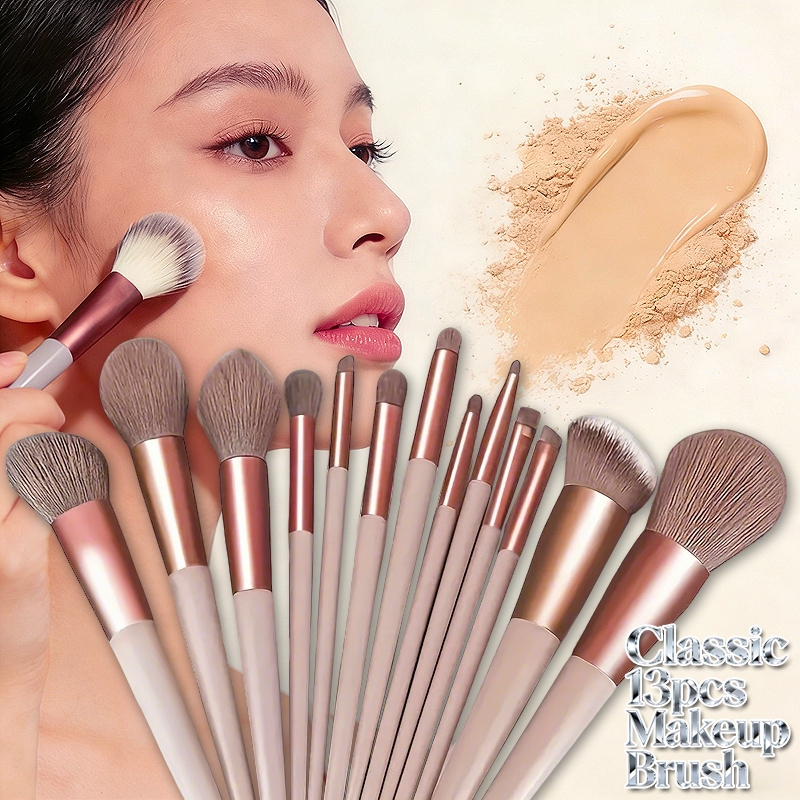 【13-in-1】Soft Fluffy Makeup Brush Set For Foundation Blush Powder Eyeshadow Beauty Tools 化妆刷