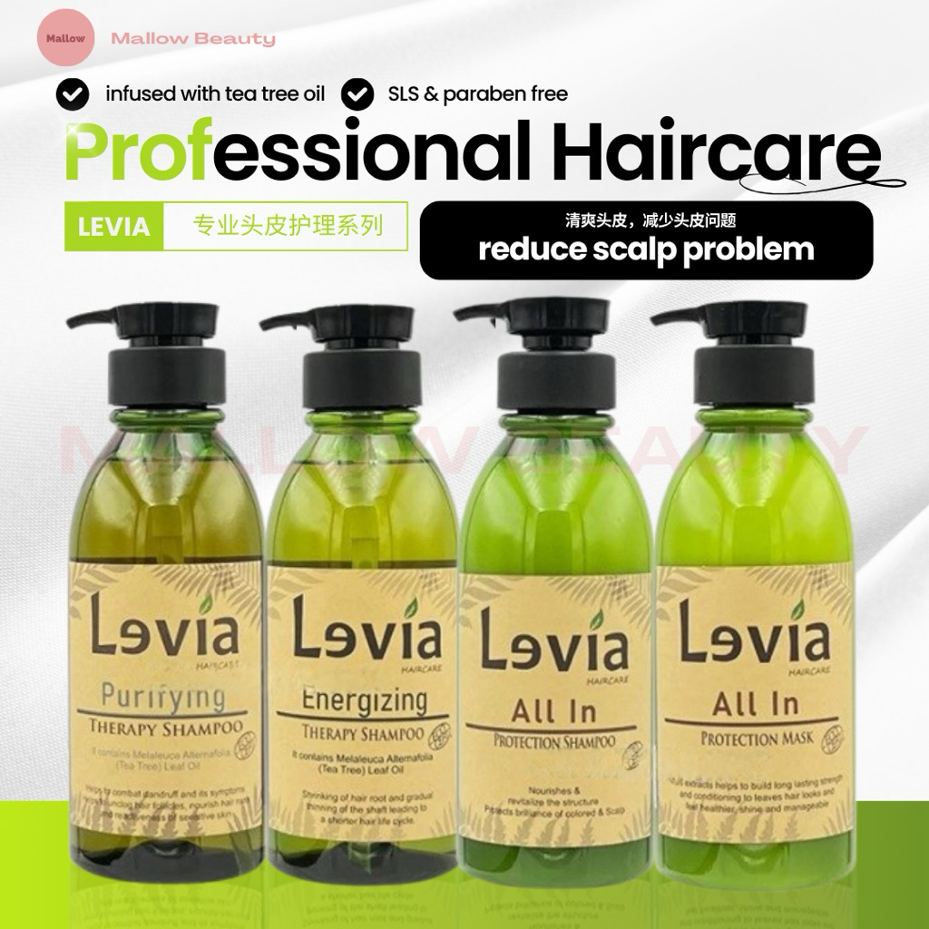 Levia Haircare Purifying Therapy / Energizing Therapy / All In Protection Shampoo / Protection Hair Mask - 1000ml