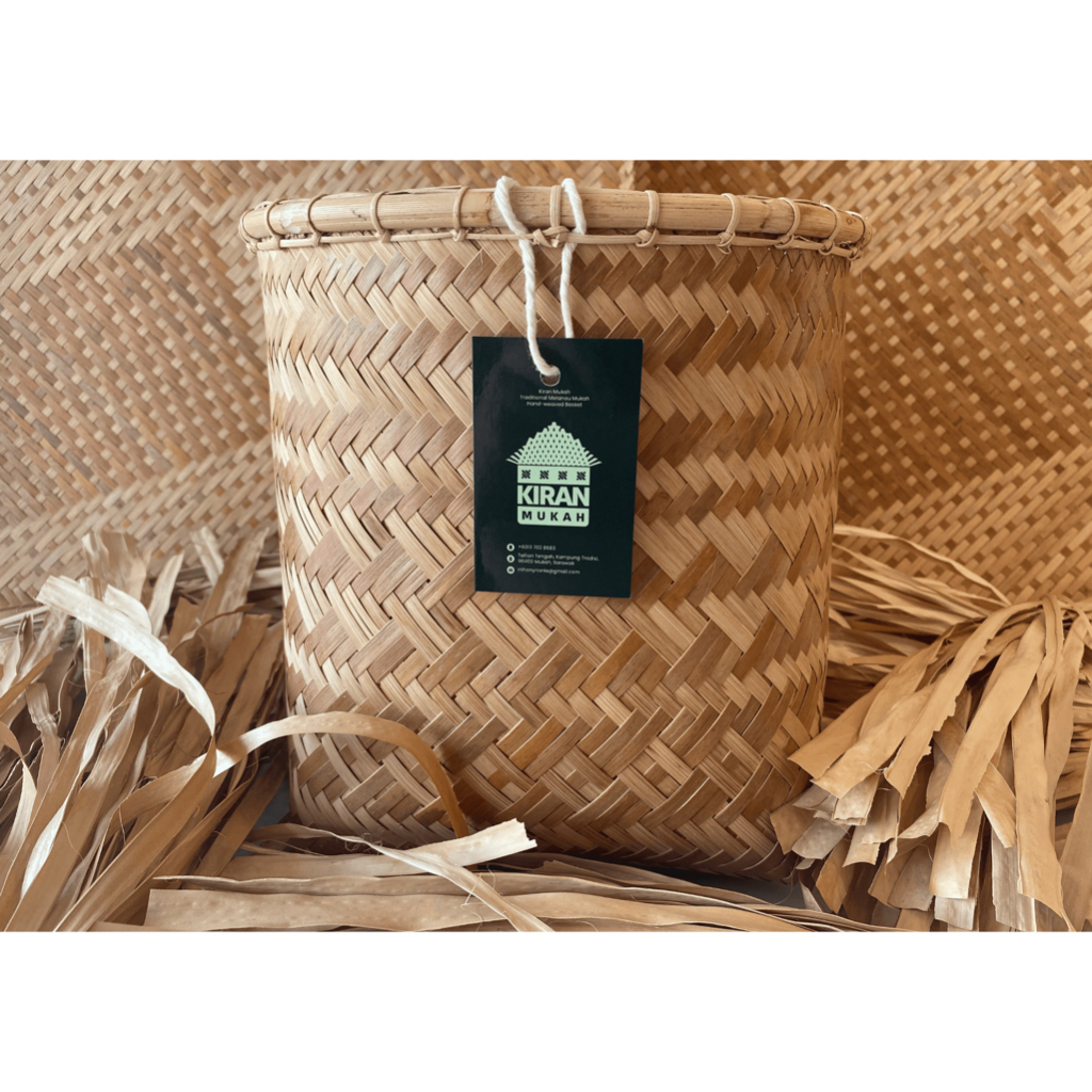 Kiran Mukah [Handwoven Basket] Traditional Melanau Handwoven Basket // Sturdy Storage Basket