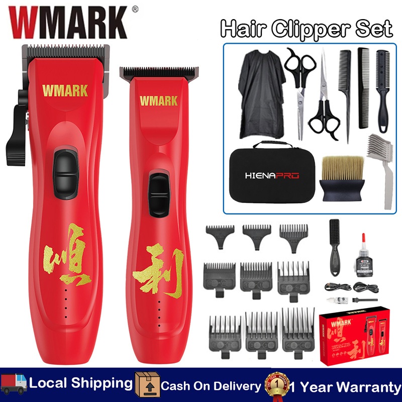 WMARK NG-7604 KIT Professional Cordless Hair Clipper & Trimmer Set | Barber Hair Cutting Machine for Men