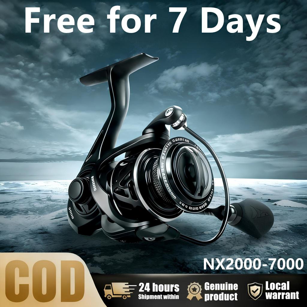 Spinning Fishing Reel NX2000-7000 Max Drag 60kg Fishing Reel 5:2.1 Gear Ratio High Larger Braking Force Reel