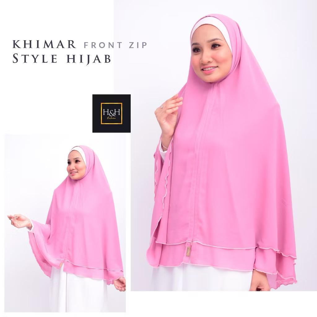 Khimar hawa front zip traditional hijab for muslimah by Rubab Fashion