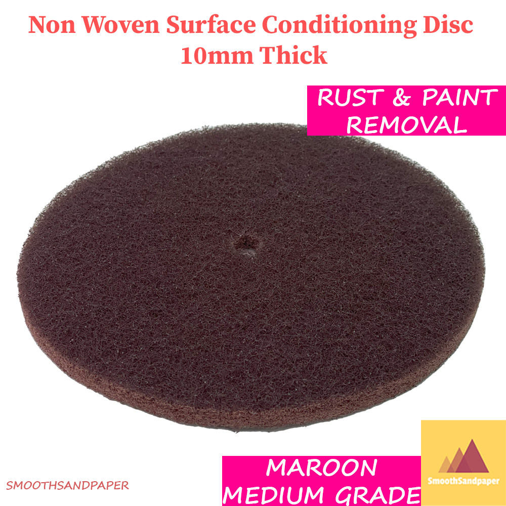 180mm Non Woven Disc 7” 22mm 10mm Thick | Heavy Duty Rust Removal image 2
