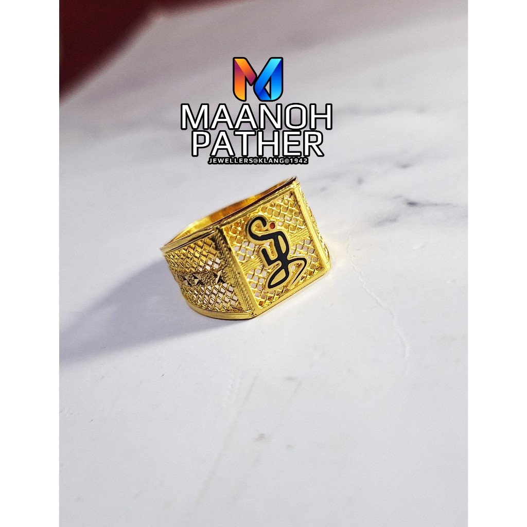 4.59GM-916 GOLD TAMIL RING-916 TAMIL CIN CIN-916 INDIAN ENAMEL TAMIL RING-916 RING-916 CIN CIN EMAS-916 GOLD TAMIL RING-