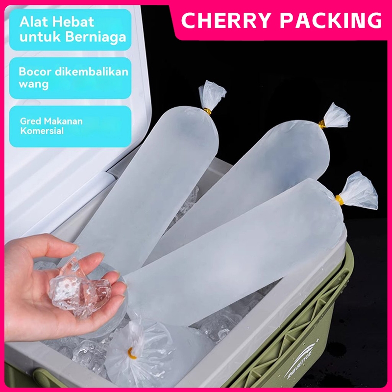 100pcs Beg Ais Batang Tebal Sekali Pakai, Beg Plastik Panjang Untuk Ais Batang, Ais Krim, Minuman Sejuk & Kedai Makanan