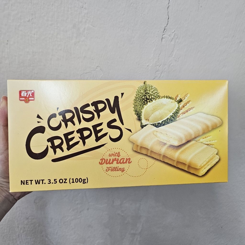 Chun Guang Crispy Crepes (Durian Filling) | 春光香脆榴莲可丽饼100g